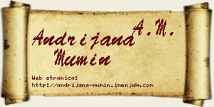 Andrijana Mumin vizit kartica
